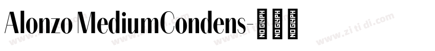Alonzo MediumCondens字体转换